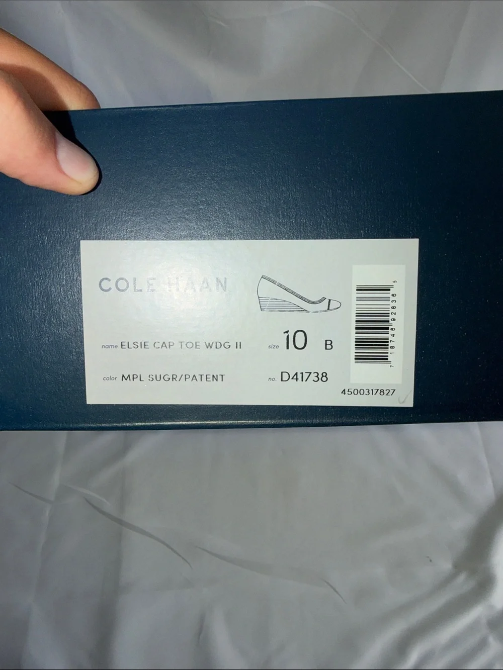 Cole Haan Elsie Cap Toe Wedge II Maple Sugar Patent Pumps Shoes Women's 10B NIB